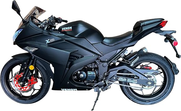 125cc Ninja Venom X22 Motorcycle 4-speed, 4-stroke, Full-size 17 Wheels Beginner Bike, Two Seater With Mco Title & Bill Of Sale Matte Black