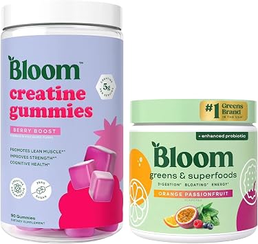 Bloom Orange Passionfruit Greens and Creatine Gummies Bundle
