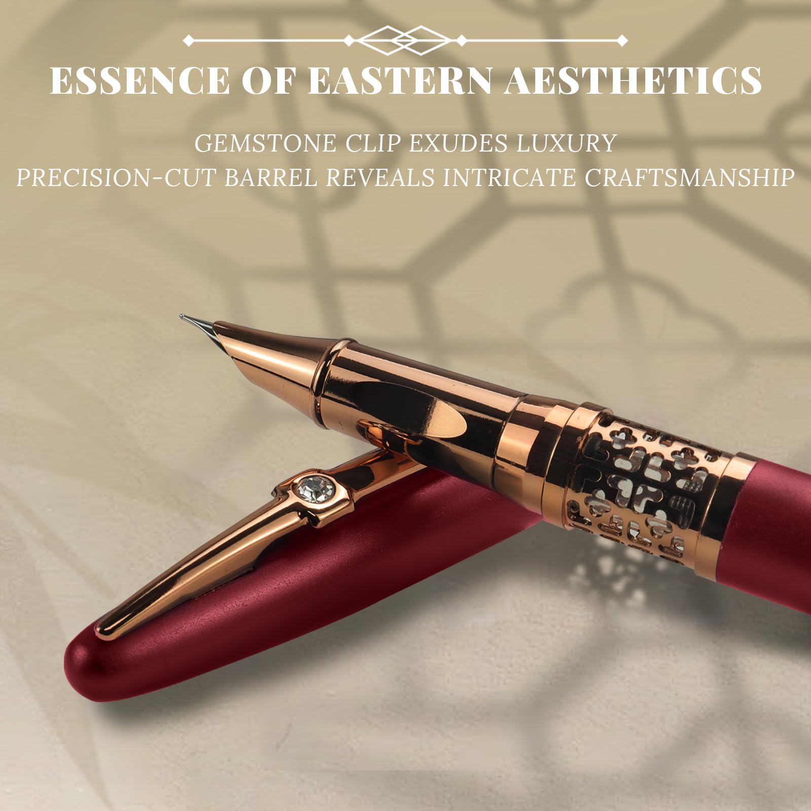 YUN CHUN Fine Nib Fountain Pen For Writing, Refillable Metal Ink Pens With 5 Black And 5 Blue Ink Cartridges Best Pen Gift Set For Men Women Business Executive Professional Pen For Work Black - View #6