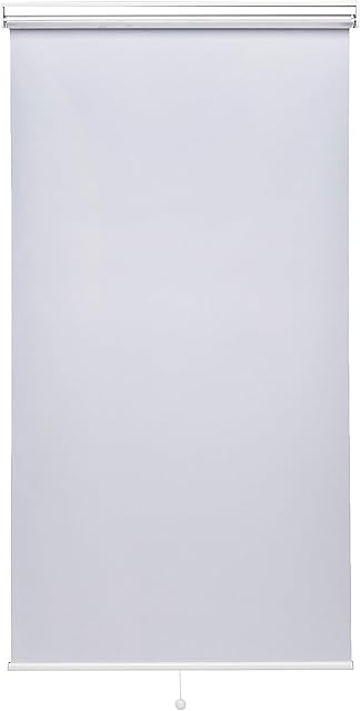 Amazon Basics Cordless Blackout Roller Blind, No Drilling Required, 90 x 150 cm - White