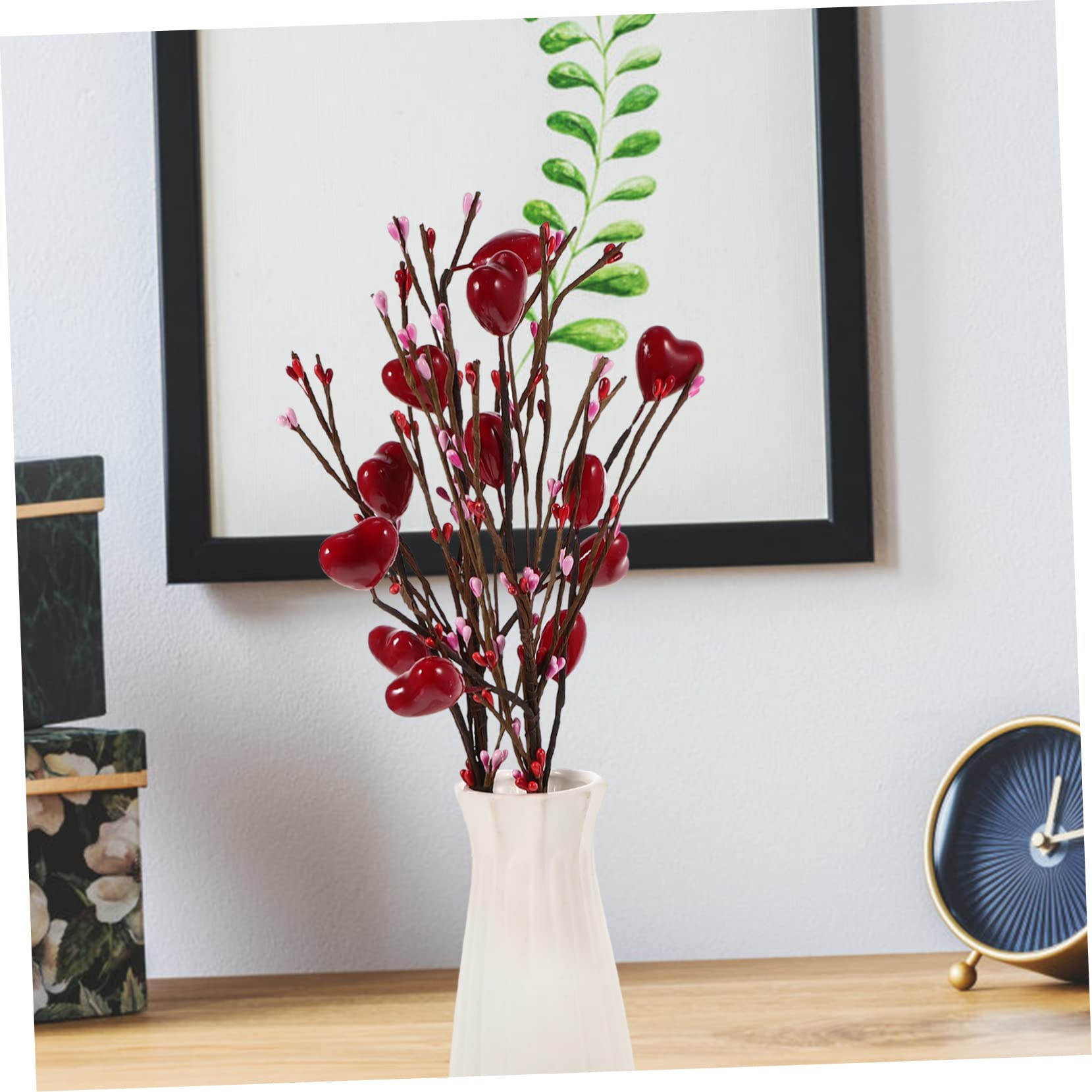 ABOOFAN Ghirlanda Artificiale 10 Pezzi Amore Talee Floreali Di San Rami Artigianali Di Fiori Plettri Per Vasi Di San Steli Di Cuori Artificiali Home Decor Ramo Schiuma Domestico