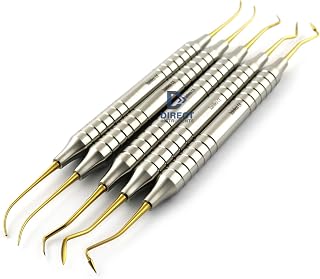 Set of 5 Gold Color Tips Dental PK Thomas Wax Carvers Waxing Modelling Carving Tools Lab Restorative