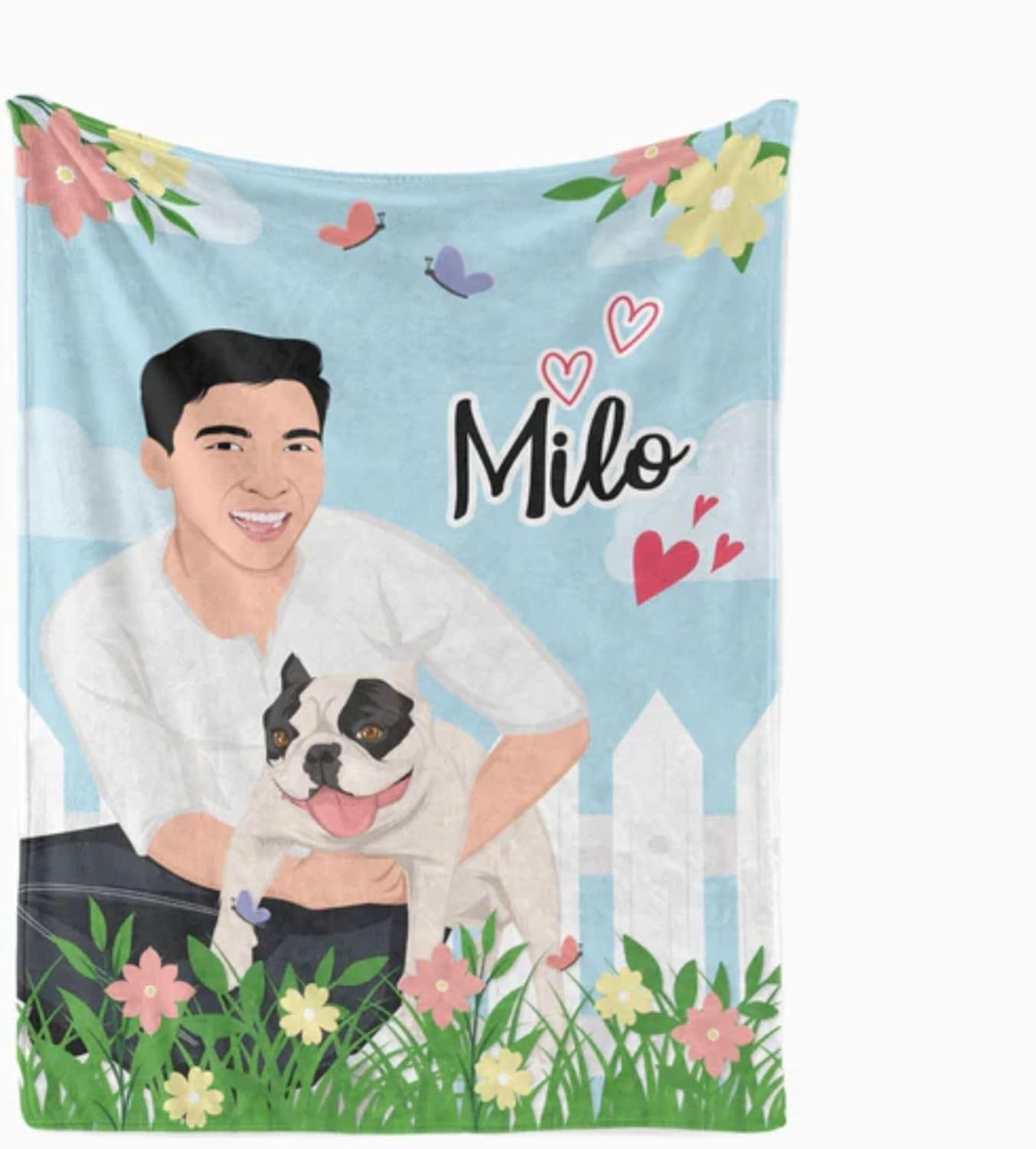 Personalized My Dog Best Friend Fleece Blanket (Digital File Only, 60x80 Inches)