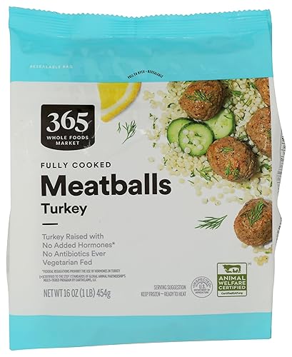 365 By Whole Foods Market, Turkey Meatballs, Frozen, 16 Ounce