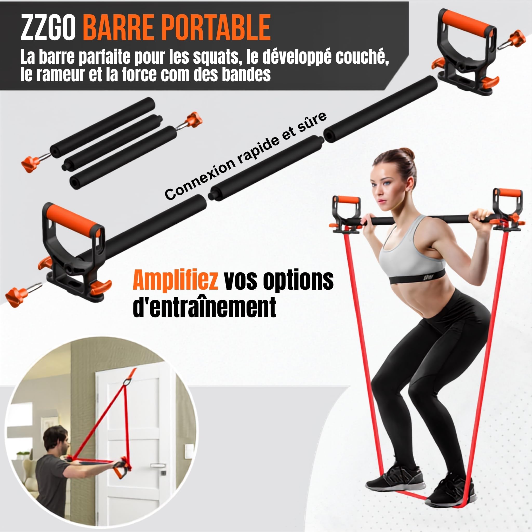 Kits d'Entraînement et Accessoires pour Bande de Musculation | Entraînement à la Maison ou en Plein Air | Extension et Force | Yoga, Pilates, Crossfit, Musculation, Callisthénie