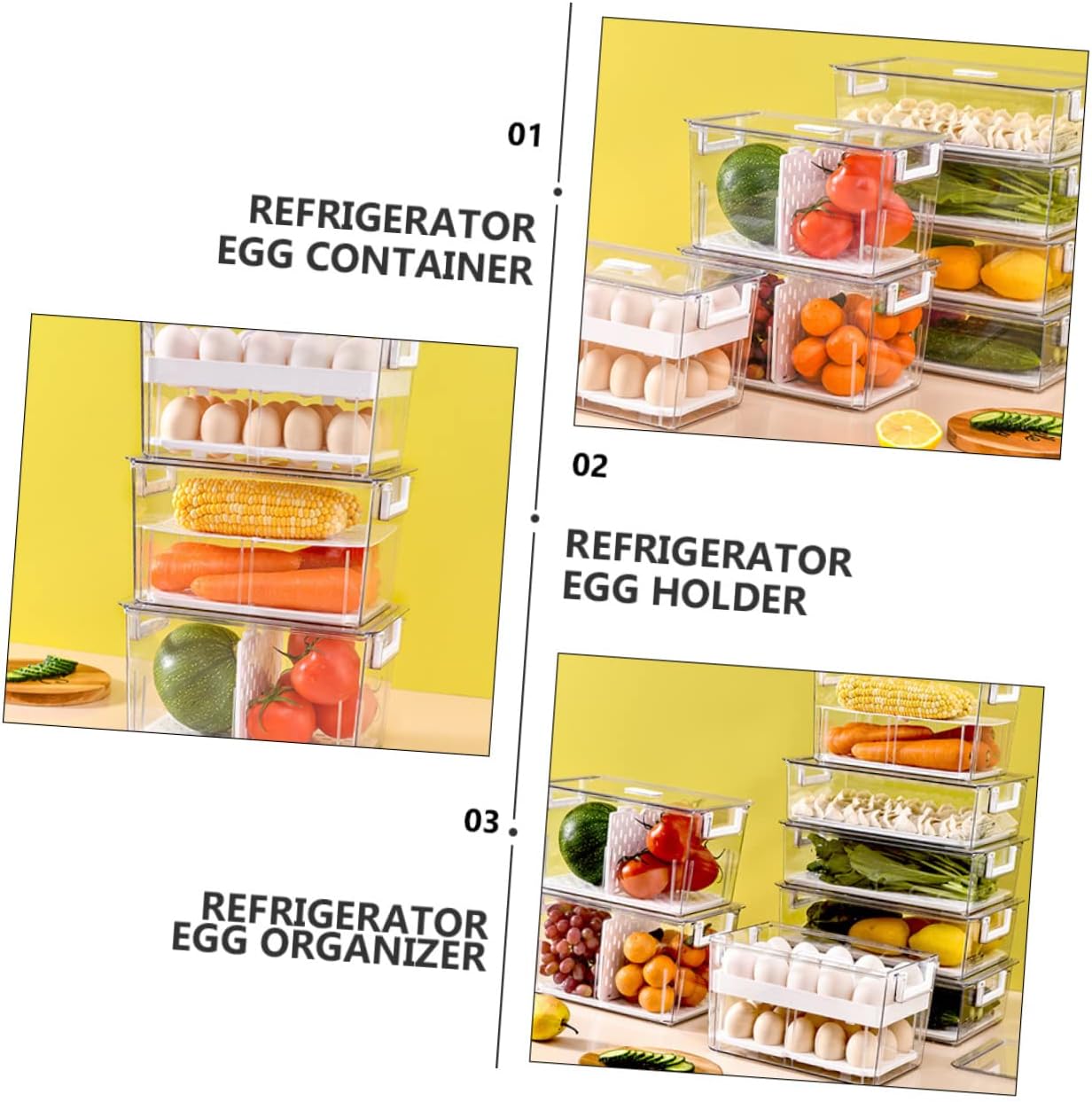 1pc Storage Organizer Removable Dividers Refrigerator Holder for Efficient Freezer Storage Compact Design for Easy Organization and Crack Prevention