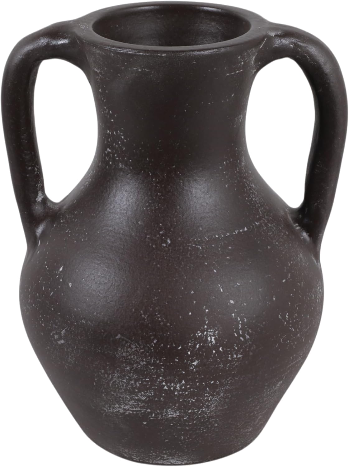 Terracotta Vase with Handle for Living Room Decor - Decorative Flower Vase for Bedroom, House Display, and Office Desk - Modern Home Decor Accent for Dining Room Table Centerpiece - 12", Brown