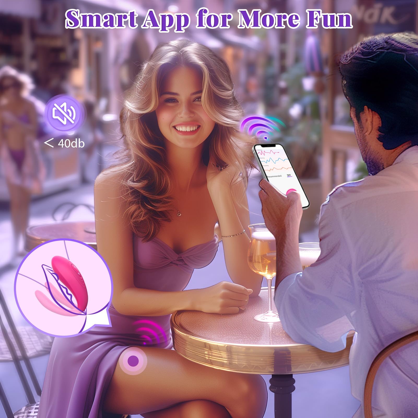 Wearable Remote Control Vibrator - BIG SHOCKED Adult Sex Toys for Women Couples Female Sex Toy G Spot Vibrater Clitoral Penis Vibrators with 10 Powerful Vibrating Dildo Sexual Pleasure Tools for Women