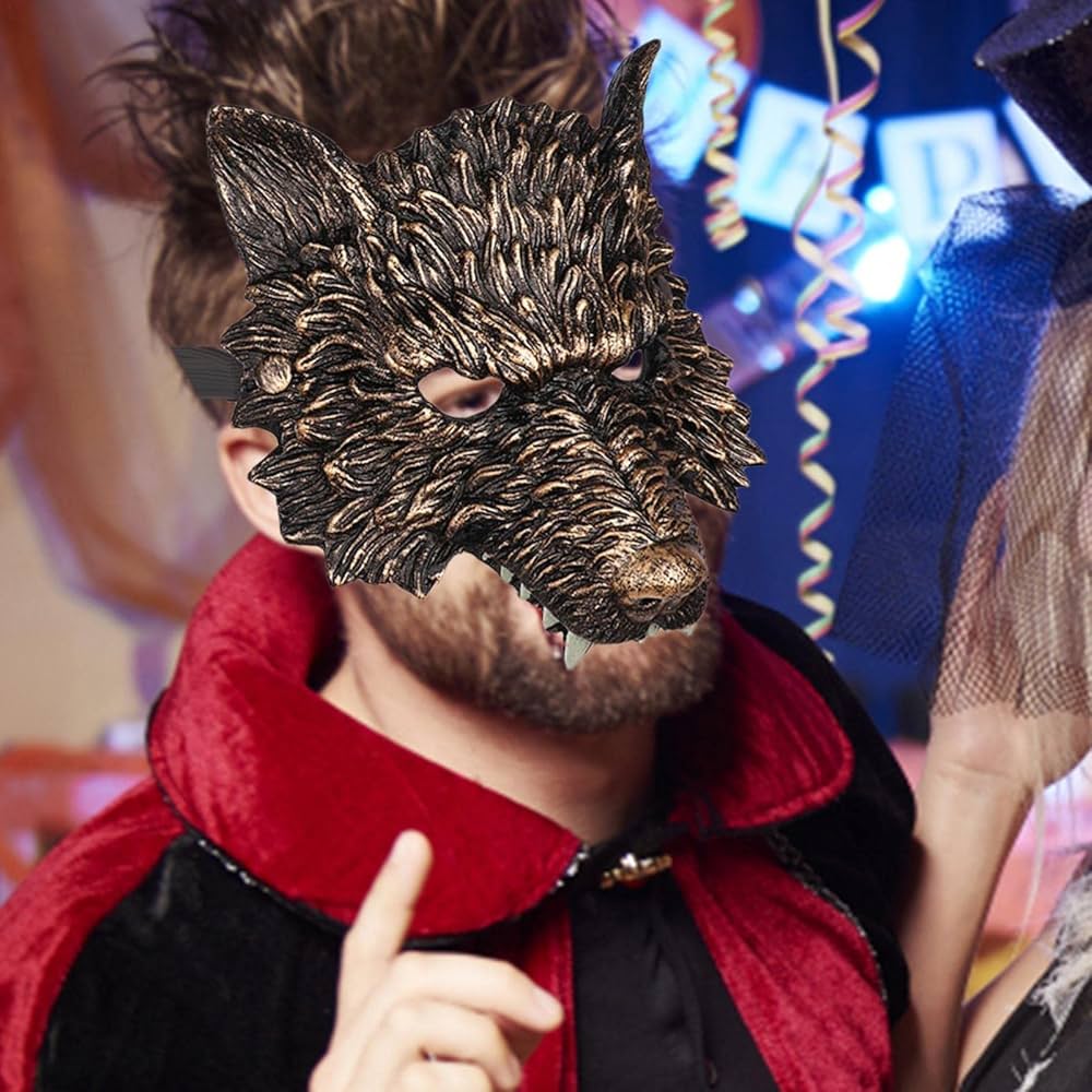 Amazon.co.jp: [Keloglu] 狼男仮面 - ハロウィーン ゴールデン