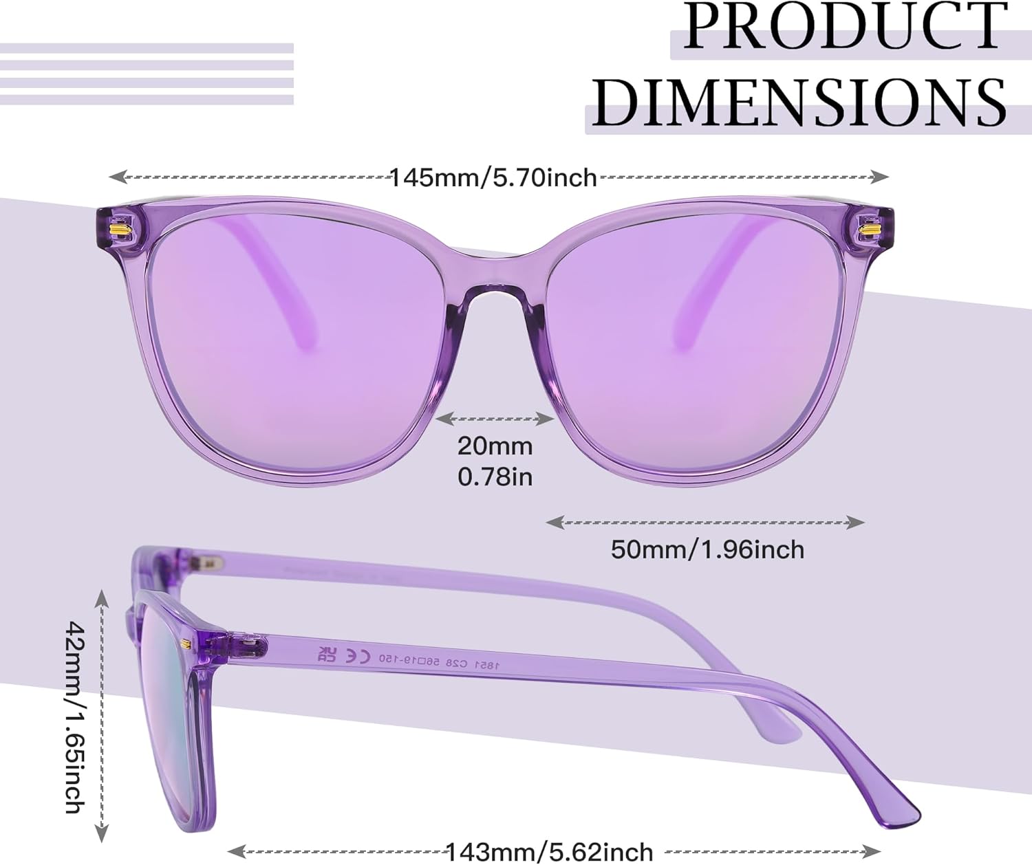 SIPHEW Mirrored Polarized Sunglasses for Women - Designer Oversized Square Beach Eyewear w UV400 Protection - Image 6