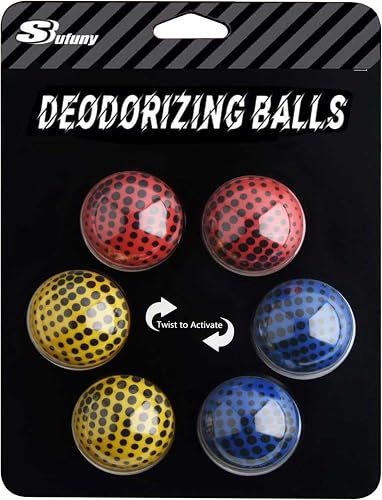 Sufuny Shoe Deodorizer Balls Sneaker Deodorizers Balls Odor Eliminating for Shoes 6 Packs