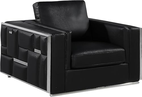 Miniatura 41 de Blackjack Furniture Catania - Moderno juego de sofá de cuero italiano de grano superior para sala de estar con marco de madera dura seca al horno y