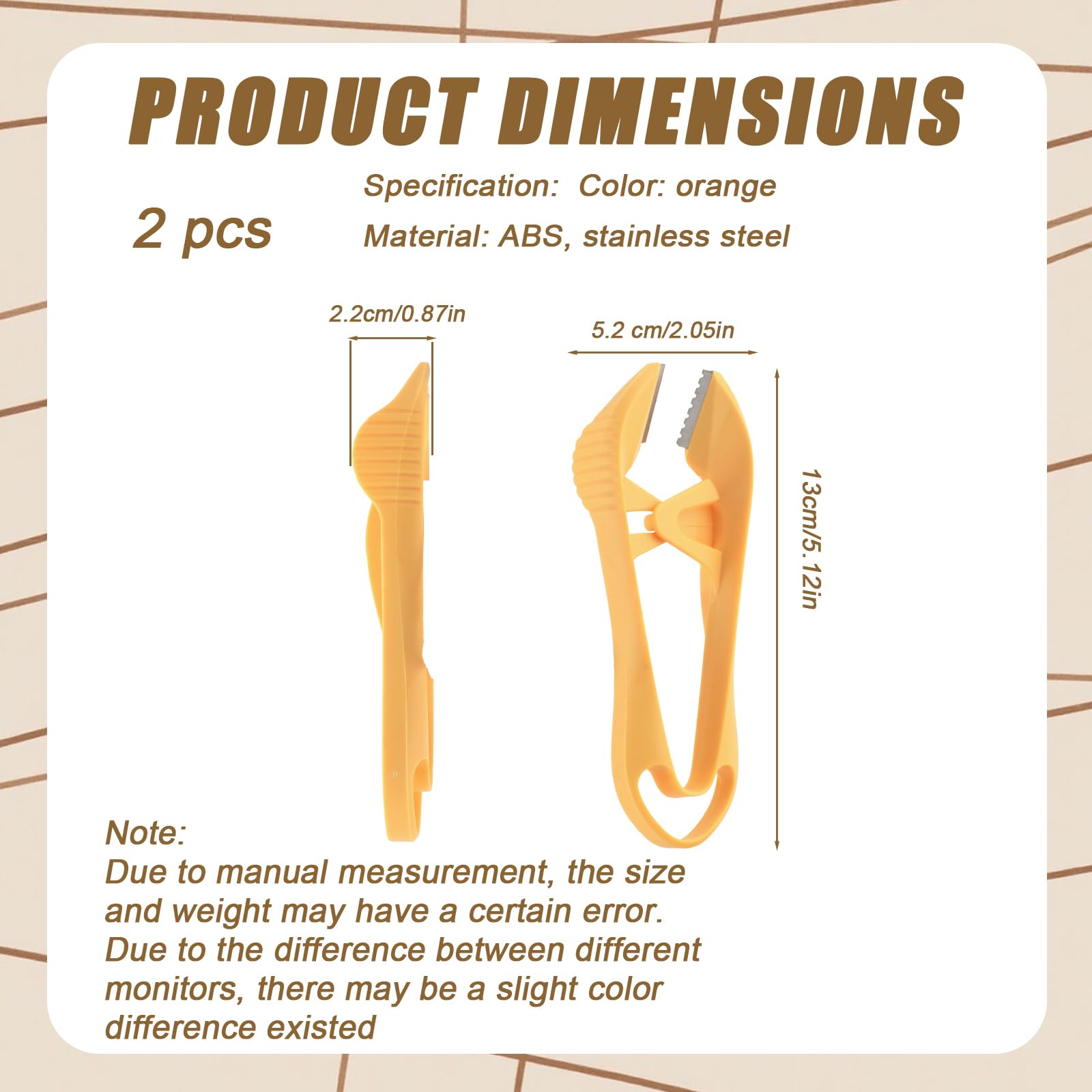 2 peladores de ajos, pinzas de ajo con agujero para colgar, clips de pelado manual, herramientas de cocina simples y fáciles de multiusos para evitar el olor en tus manos (naranja) 2
