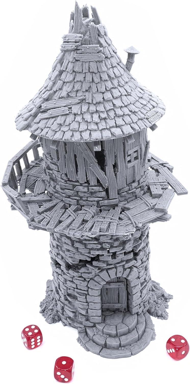 EnderToys Hermit Tower by Printable Scenery, 3D Printed Tabletop RPG Scenery and Wargame Terrain 28mm Miniatures