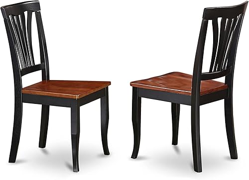 Miniatura 3 de East West Furniture ANAV3-BLK-W Juego de mesa de cocina de 3 piezas para espacios pequeños contiene una mesa de comedor redonda con pedestal y 2