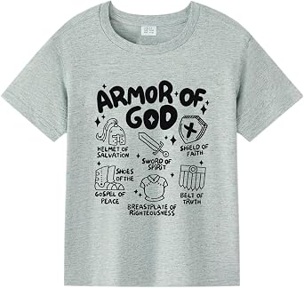 Kids Christian Shirt Toddler Created with a Purpose Shirt Boys Girls Bible Verse Religious Clothes 2-7 Years