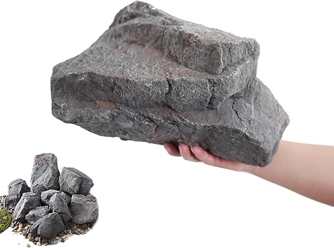 Rock Cover for Yard, Landscape Rocks Fake Rock, Realistic Landscape Rocks, PU Foam Artificial Landscape Boulder, Non-Hollow Outdoor Faux Rock for Landscaping Lawns and Gardens33 * 23 * 23cm