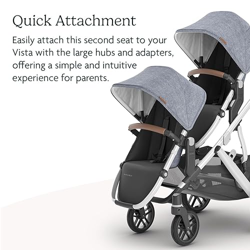 Miniatura 4 de UPPAbaby RumbleSeat V2+ segundo asiento inferiorcompatible con Vista V2 y Vista V3  adaptadores, barra de parachoques, protector de insectos