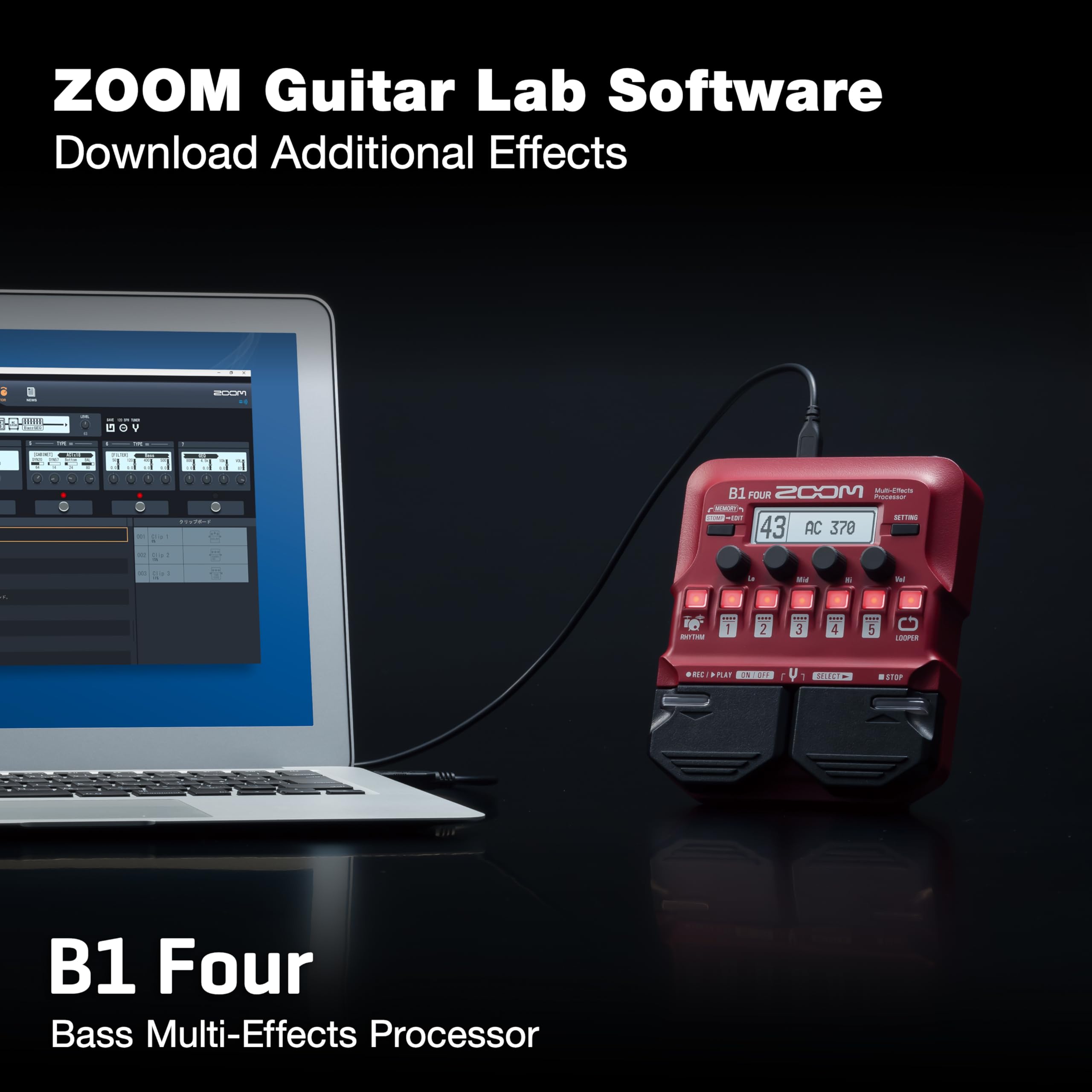 Amazon | Zoom Bass マルチエフェクトペダル (B1 Four) イヤープラグ
