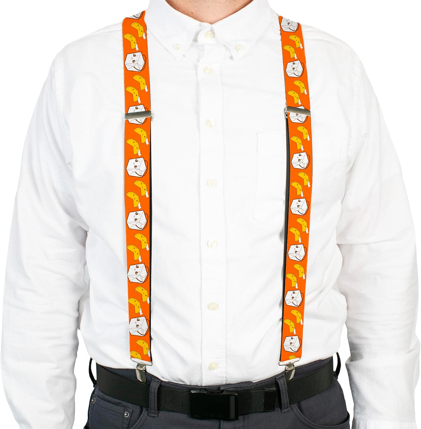 Buckle-Down Suspenders, Take Out Fortune Cookies Orange