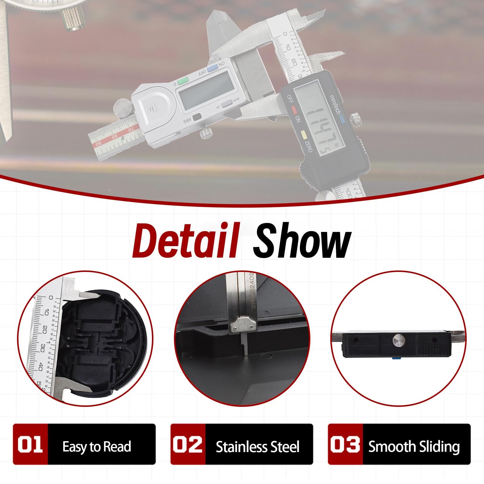 Digital Caliper - 0-6 Inch Precision Measurement Tool -4
