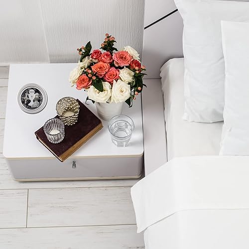 Miniatura 5 de Rosario de cuentas negras con cáliz y anfitrión pequeño, rosarios con cuentas de oración de vidrio y centro de mesa de crucifijo en tono plateado,