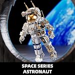 TYCOLE City Space Astronaut Building Toy Kit -Translucent Classic Spaceman Model Building Block Set with Display Stand,Home or Office Deco,Gift Idea for Adults&Kids Ages 8 and Up (860PCS)