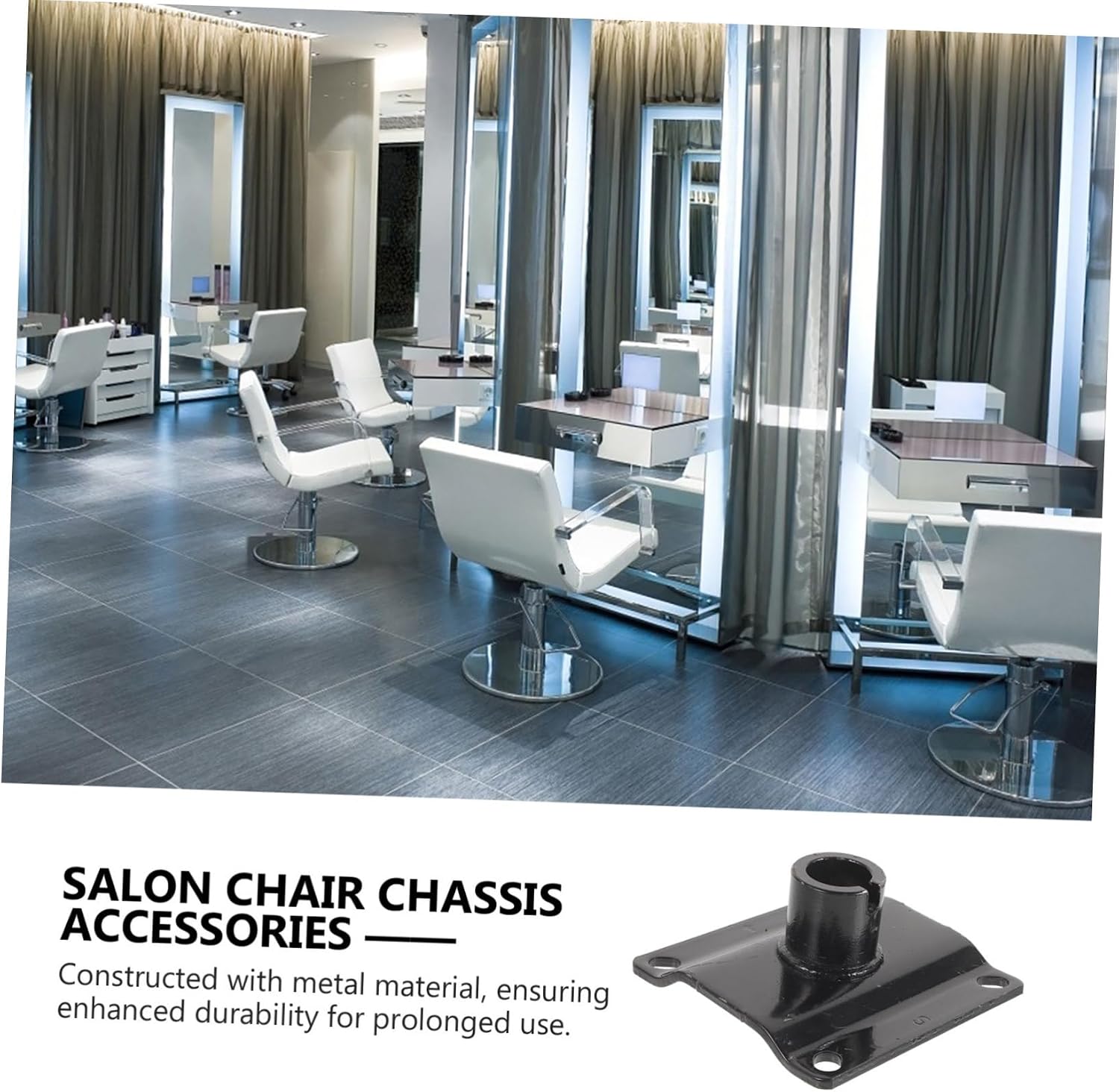 Barber Chair Connector Metal Chassis with Screw Holes for Hairstylists