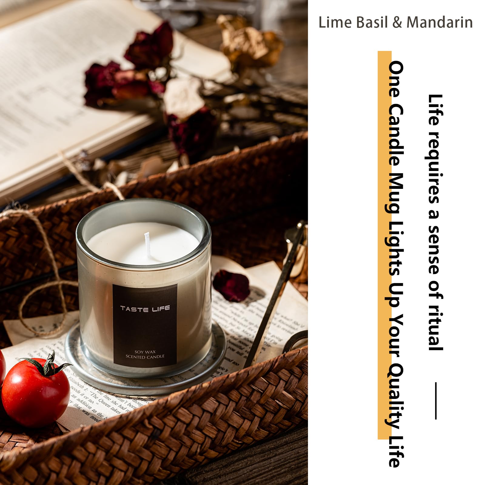 Miracle TQ Aromatherapy Candle Plant Soy Wax 150g Home Gift Accompanying  Gift SPA Bath Yoga Creative Arrangement English Pear Freesia and Other  Fruity Woody Floral Scent (Lime Basil & Citrus) : Amazon.sg: