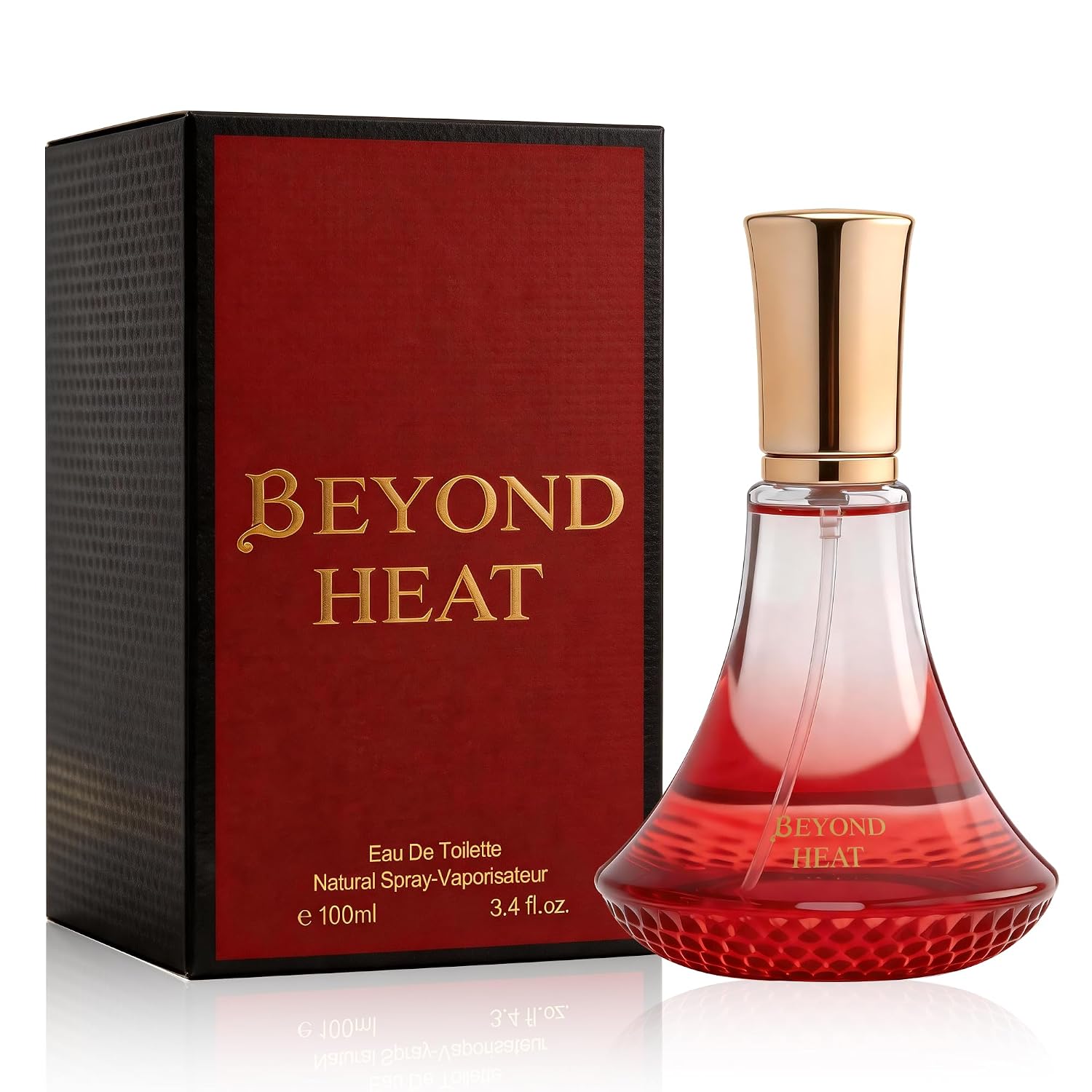 AFLUXE Beyond Heat Eau de Toilette for Women, Sweet Gourmand Perfume with Peach, Almond Macaroon & Tonka Bean Notes, Long Lasting Warm Feminine Fragrance, 3.4 Fl Oz (100ml)
