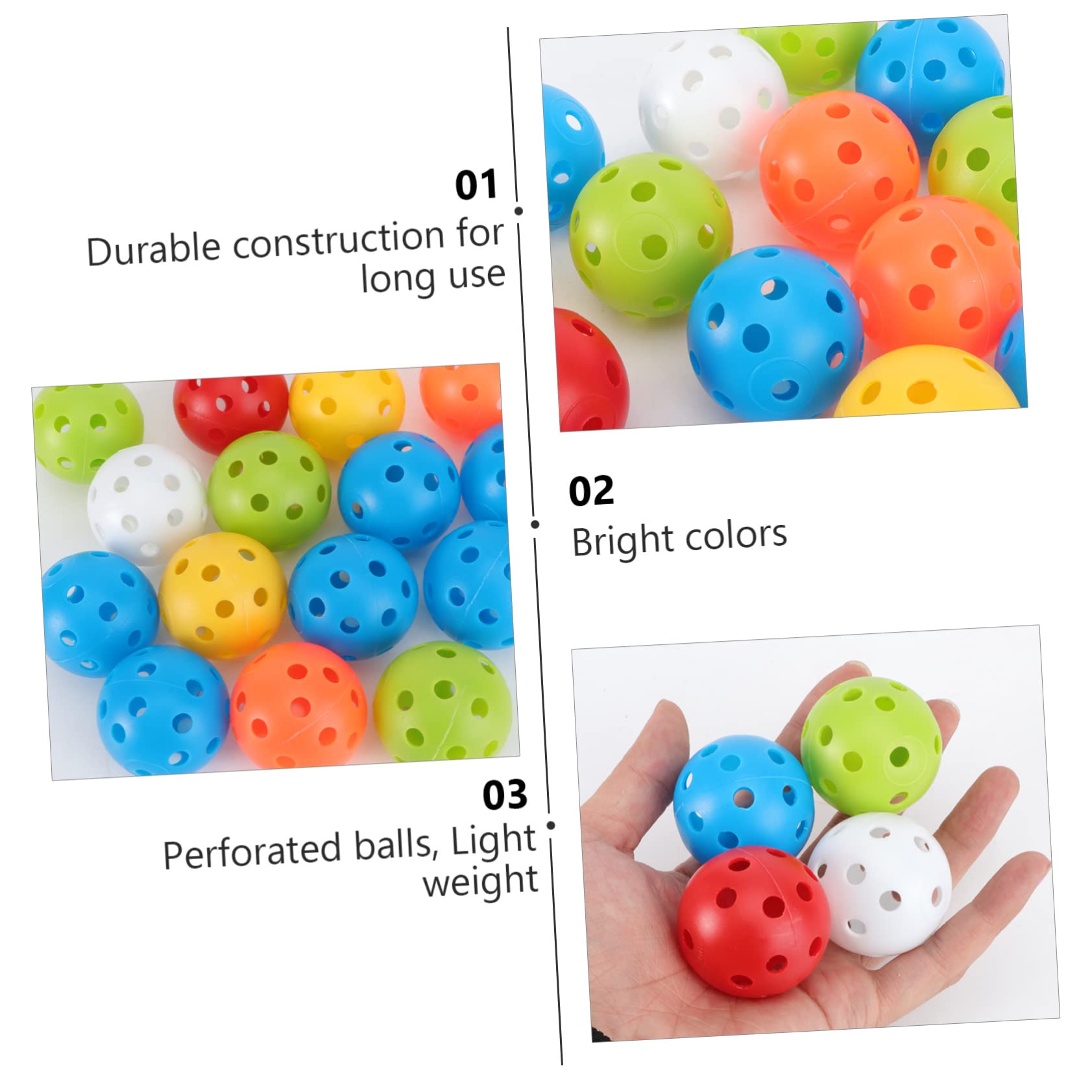 FINGER TEN Palline Da Golf Forate In Plastica Per Allenamento - 12 O 24 Pezzi, Leggere E Durevoli, Uso Interno/Esterno