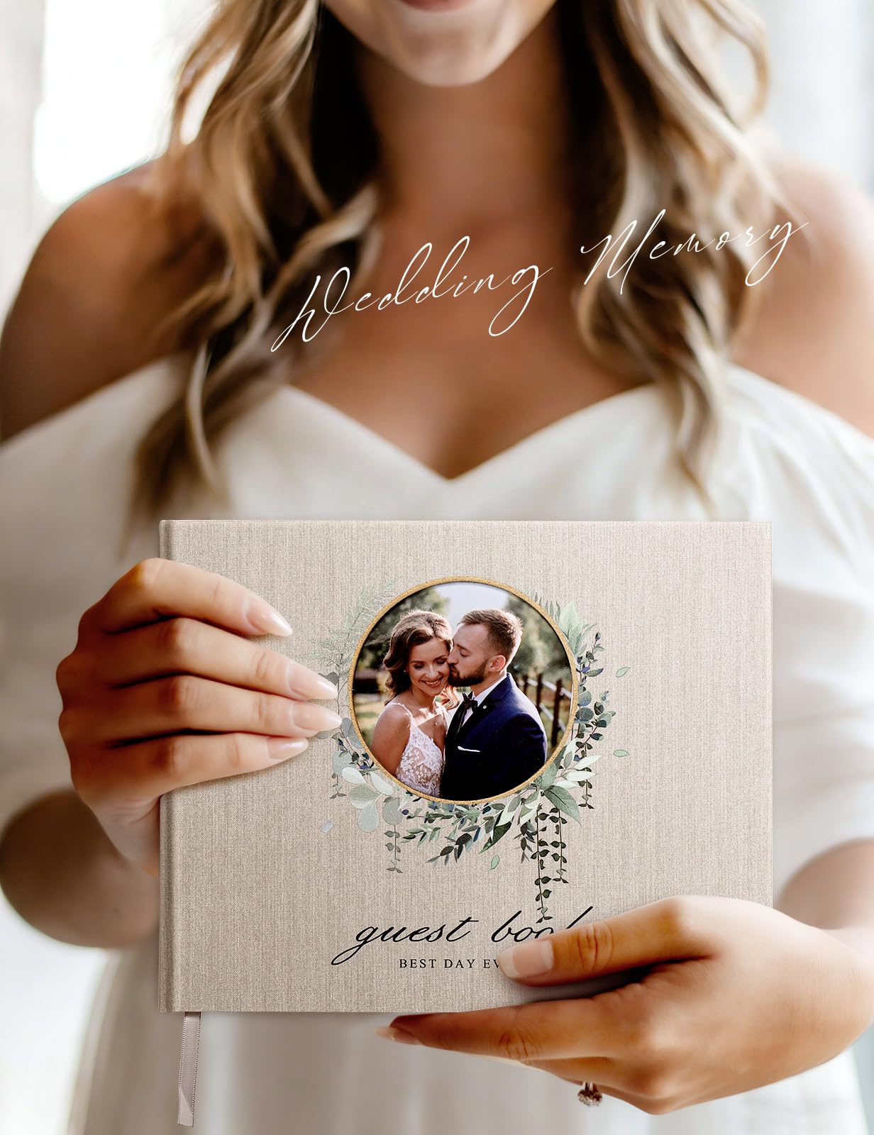 molekaus Libro degli ospiti per matrimonio, copertina rigida, 20,3 x 25,4 cm, 100 pagine