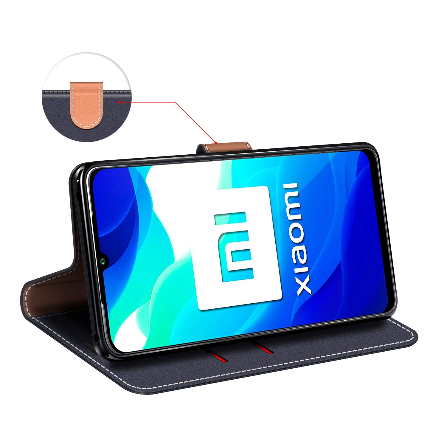 SEAHAI Cover Per Huawei Nova Y70 / Y70 Plus – Custodia Portafoglio In Pelle Con Supporto E Slot Per Schede (RFID Blocking) – Verde