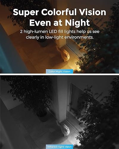 Miniatura 7 de Devo Cámara de seguridad C10 2K  Interior y exterior  Monitor de bebé y cámara para mascotas  Audio de 2 vías, visión nocturna a color, transmisión