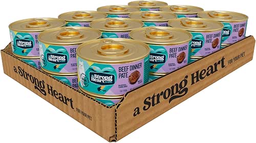 A Strong Heart Canned Wet Cat Food, Beef Dinner Paté