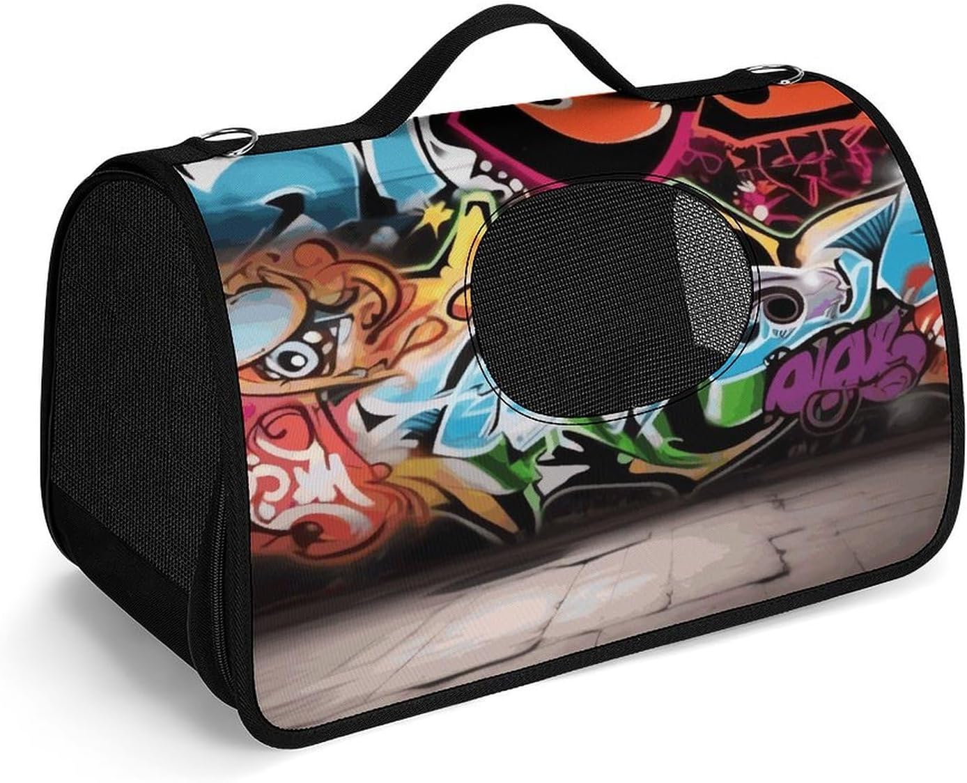 Pet Handbags, Graffiti Hip Hop Printed Pet Handbags,folding Pet Bags,new Pet Handbags,universal Pet Handbags, 45X26X23.5cm