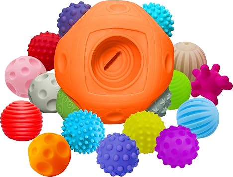 Montessori Toys for Babies 3 Months+, 12Pcs Baby Balls 3 to 12 Month for Babies & Toddlers 3M+, Educational Toys for Babies 6-12 Months