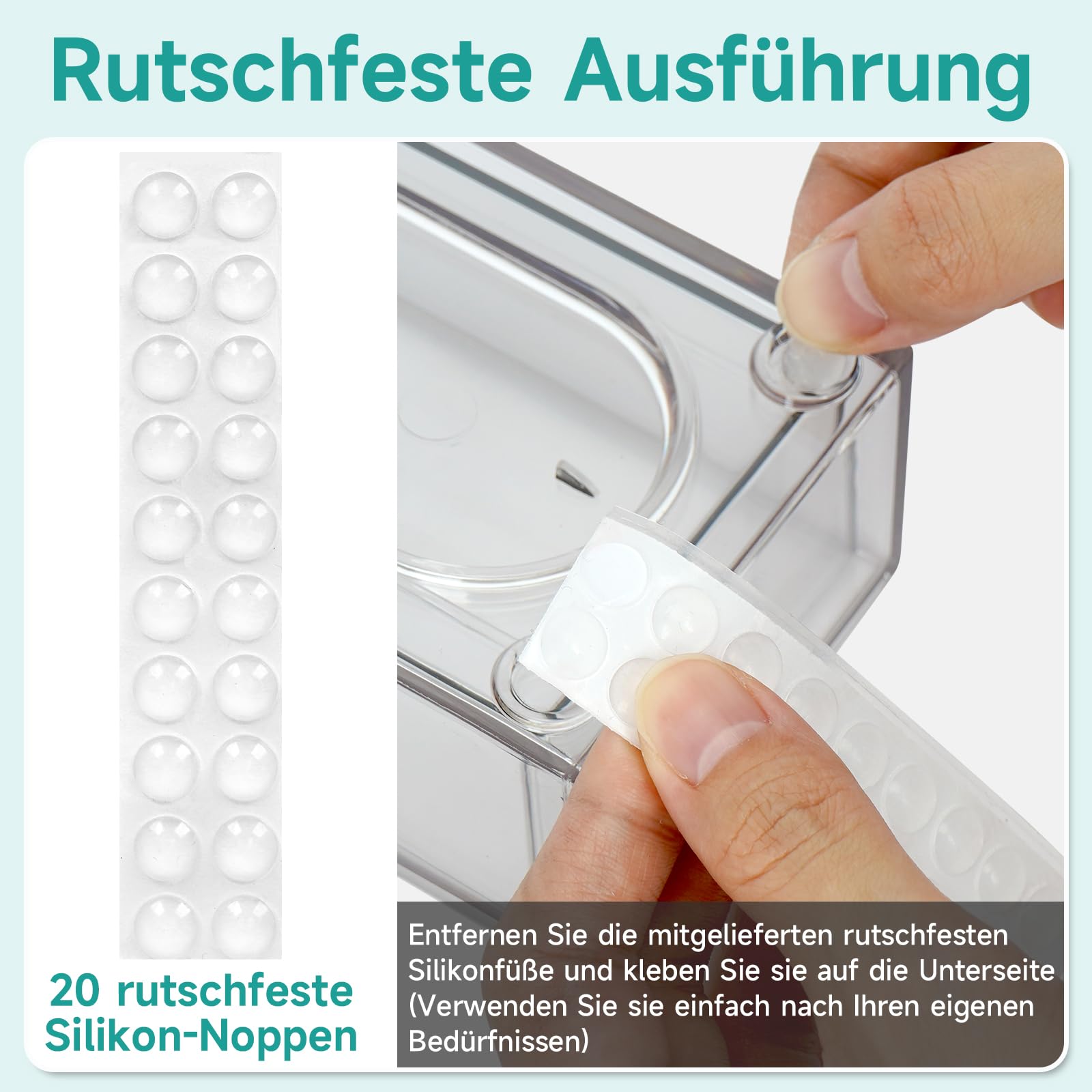 Organizzatore da scrivania in acrilico con 6 cassetti, organizzatore per trucchi, in plastica, 23 x 16,5 x 28,5 cm, trasparente, impilabile, per ufficio e toeletta, ideale per cancelleria