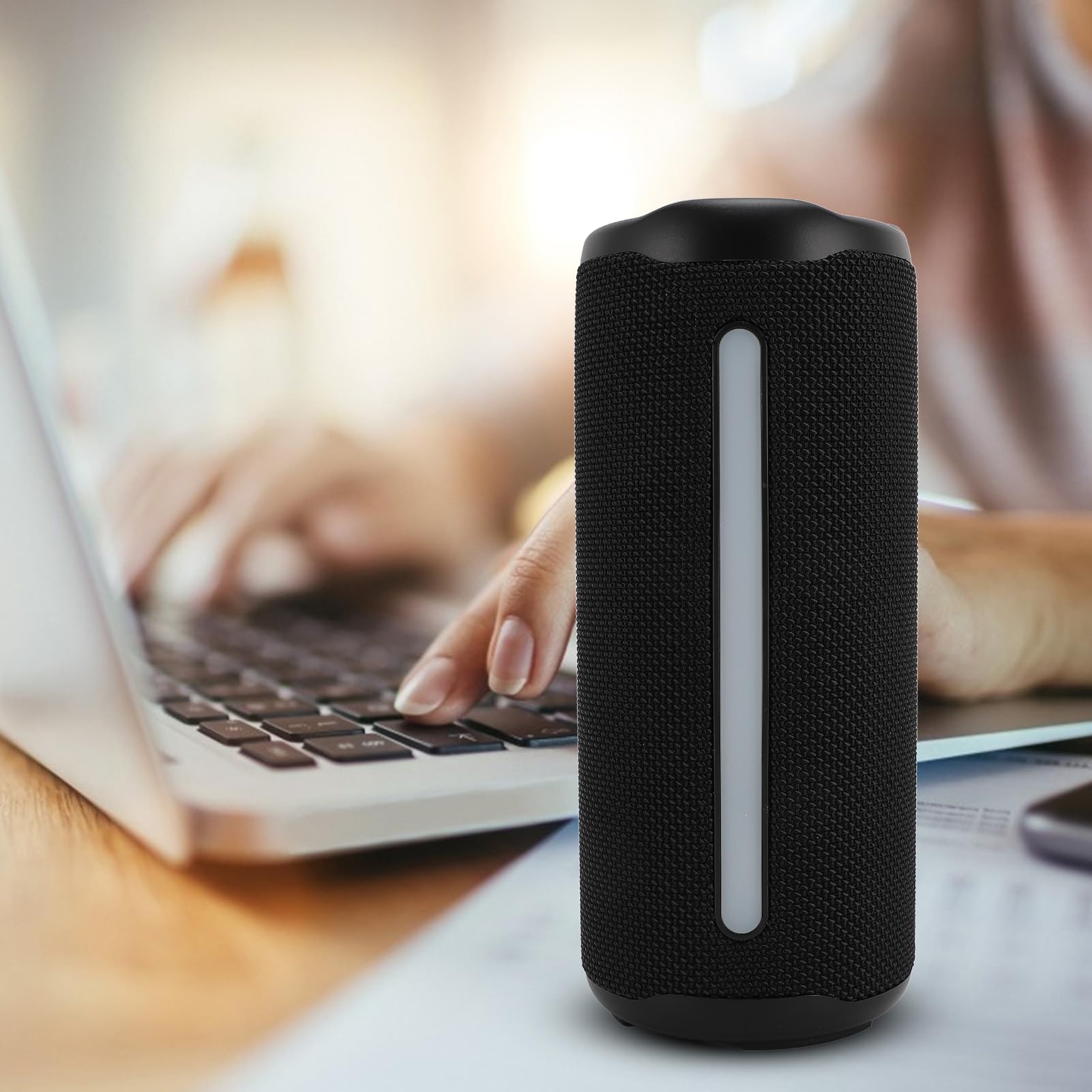 Głośniki Bluetooth, Przenośny Głośnik Stereo WL ze światłem RGB, Wodoodporne Głośniki IPX4 z Bluetooth 5.3, Wbudowany Mikrofon, Obsługa Karty Pamięci 128 GB na imprezę domową na