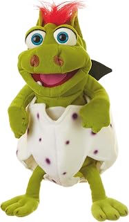 Living Puppets - Hand Puppet - Fine European Design, Ultra-Soft and Cuddly, Promotes Child Development, Safety Certified, Teacher-Recommended for Boys and Girls (Dino)