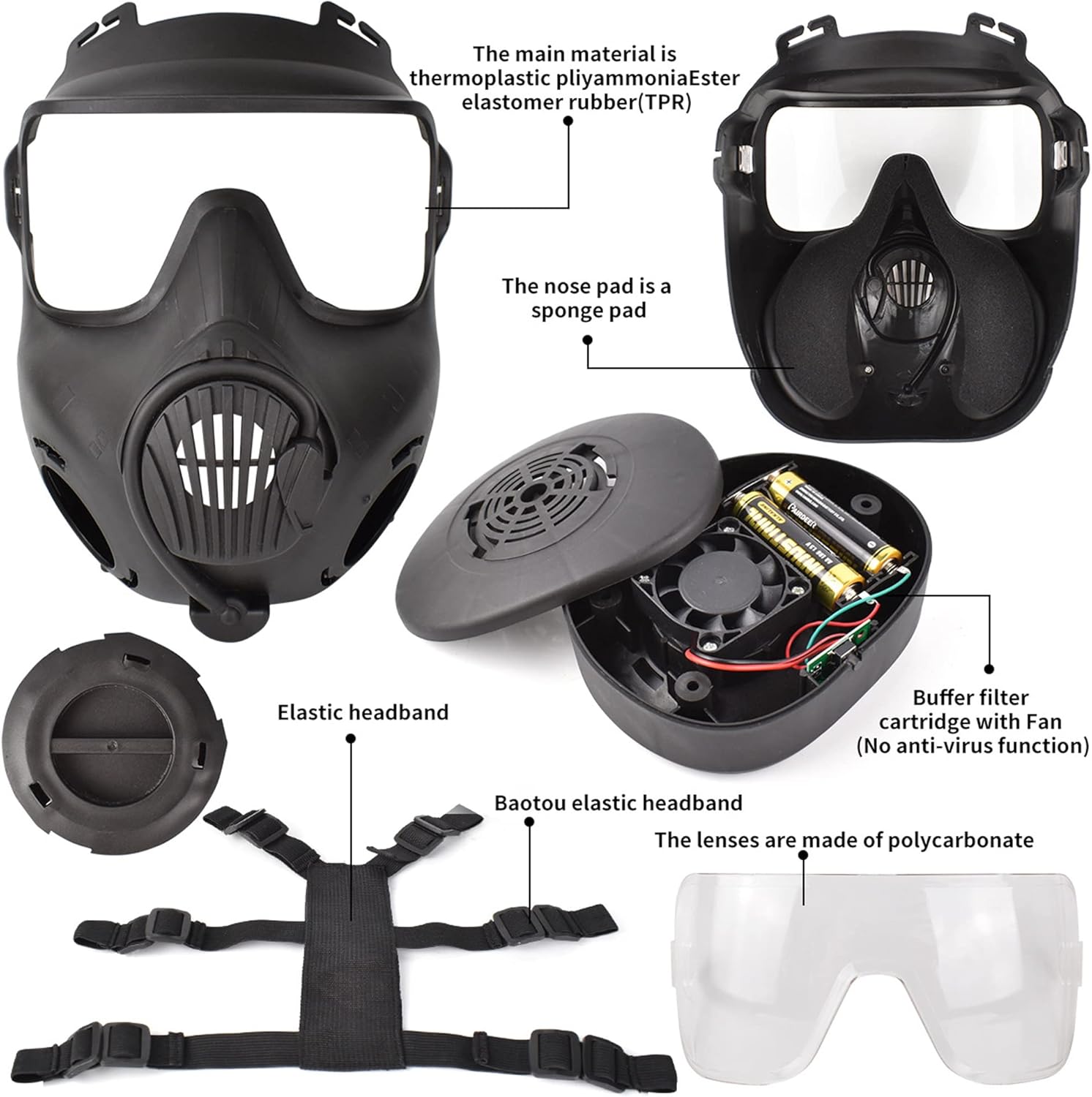 M50 gas mask full face goggles toxic skull gas mask Cosplay Halloween clothing accessories no gas protection function