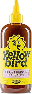 Yellowbird® Made w/ Organic Ghost Pepper Hot Sauce 19.6 oz. Tabletop Size (Real Hot | 1 Bottle | Made w/ Organic Tomatoes, Garlic, & Dates)