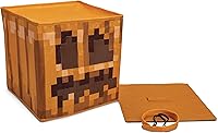 Vista 4 de Disguise Máscara de cabeza de bloque de Minecraft, accesorios oficiales del disfraz de Minecraft, máscara de disfraz de tamaño único