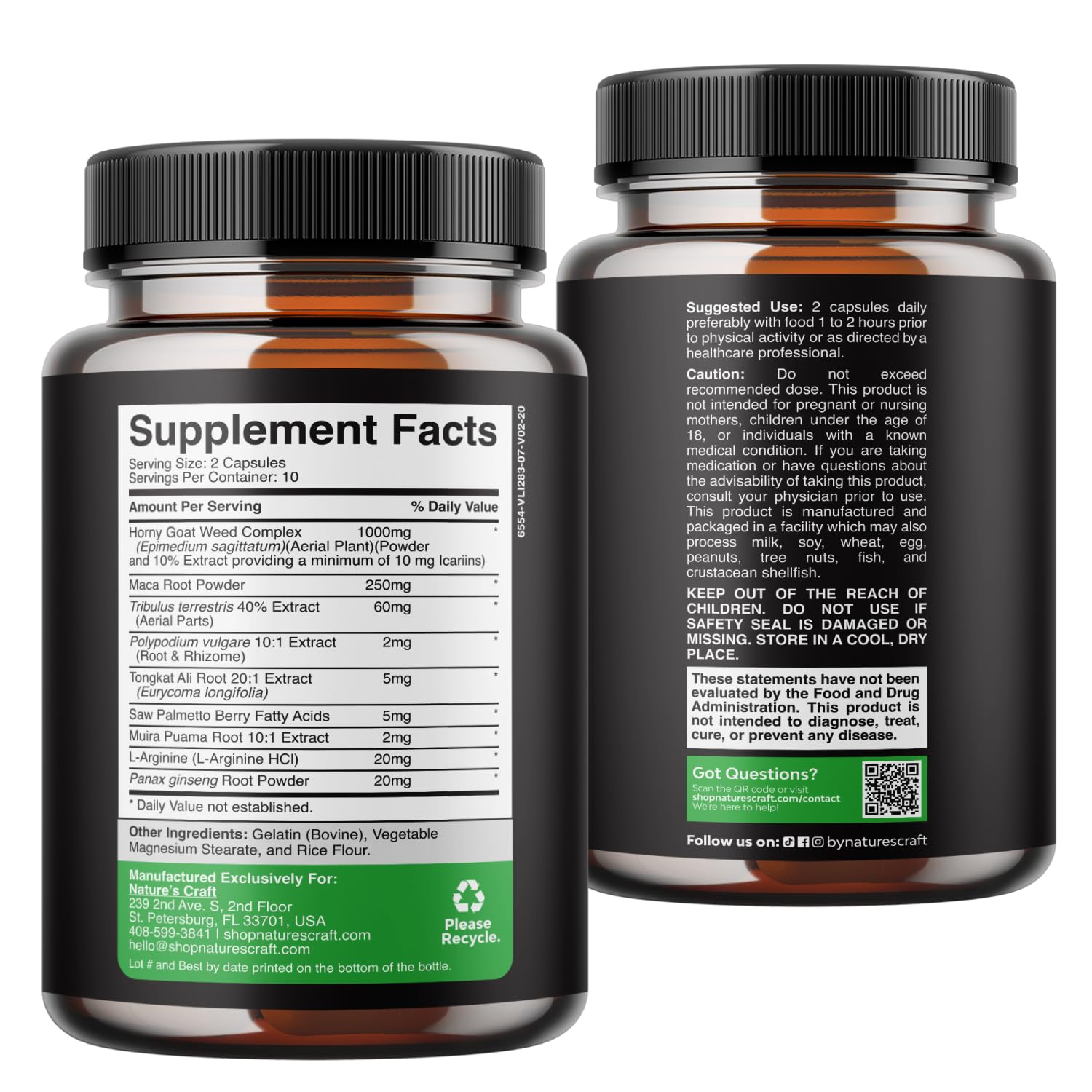 Horny Goat Weed for Men (9 in 1 formula) - Male Enhancing Supplement - 20ct — Amazon image 7