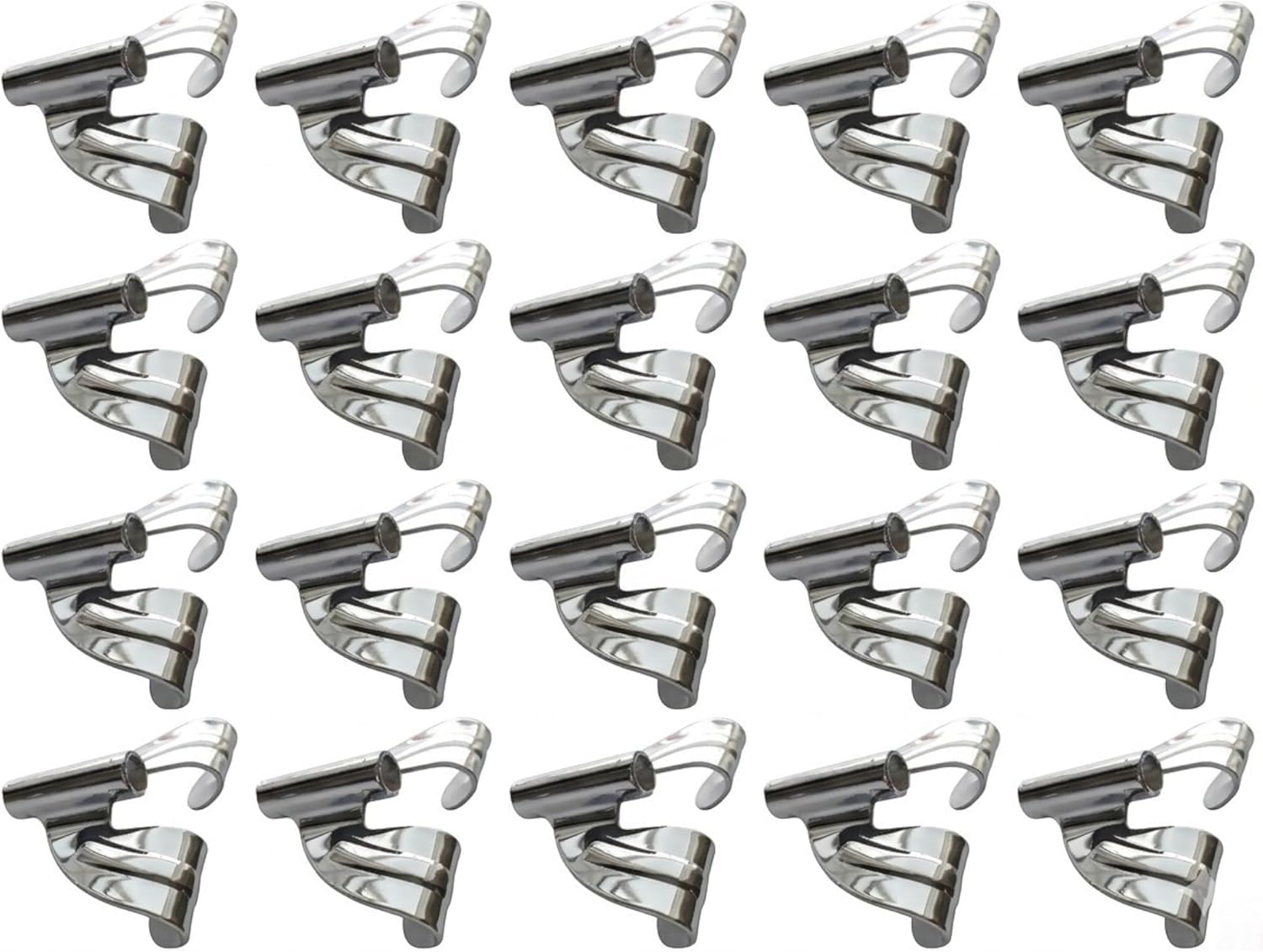 ROSS Bass Drum Claws Butterfly Style 20 Pack Alloy Steel Hoop Fasteners for Tension Control, Drumhead Hold, Classic Bass Drum Hardware