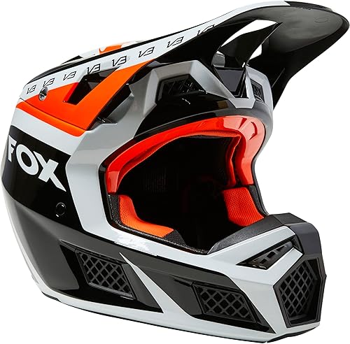 Miniatura 8 de Fox Racing Casco Unisex V3 RS para Motocross y Bicicleta de Tierra, Amarillo Fluorescente, Extra Grande Mirer - Amarillo Flo,DVIDE - Negro,Dvide -