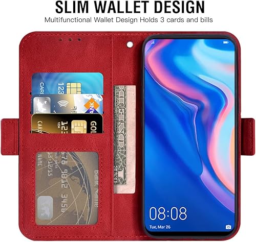 Miniatura 9 de Asuwish Compatible con Huawei Y9 Prime 2019Honor 9XP Smart Z Wallet Case y protector de pantalla de vidrio templado, funda de cuero con tapa para