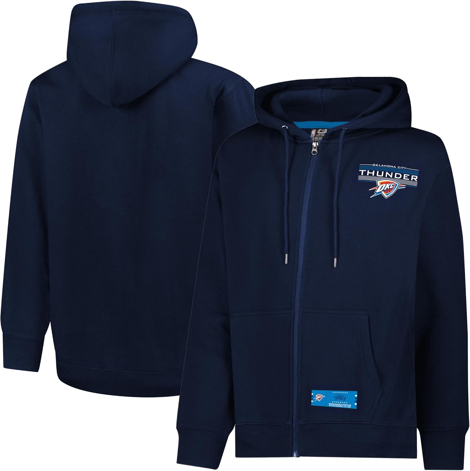 Ultra Game Men's NBA Official Super Soft Driver Full Zip Hoodie Jacket Sweatshirt