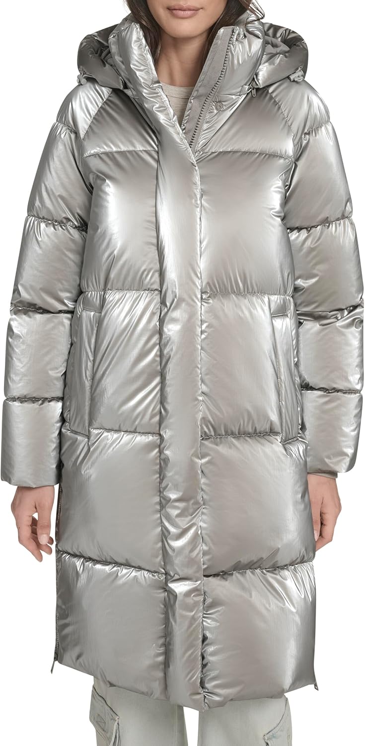 Levi's Women's Cloud Puff Hooded Midlength Puffer Jacket