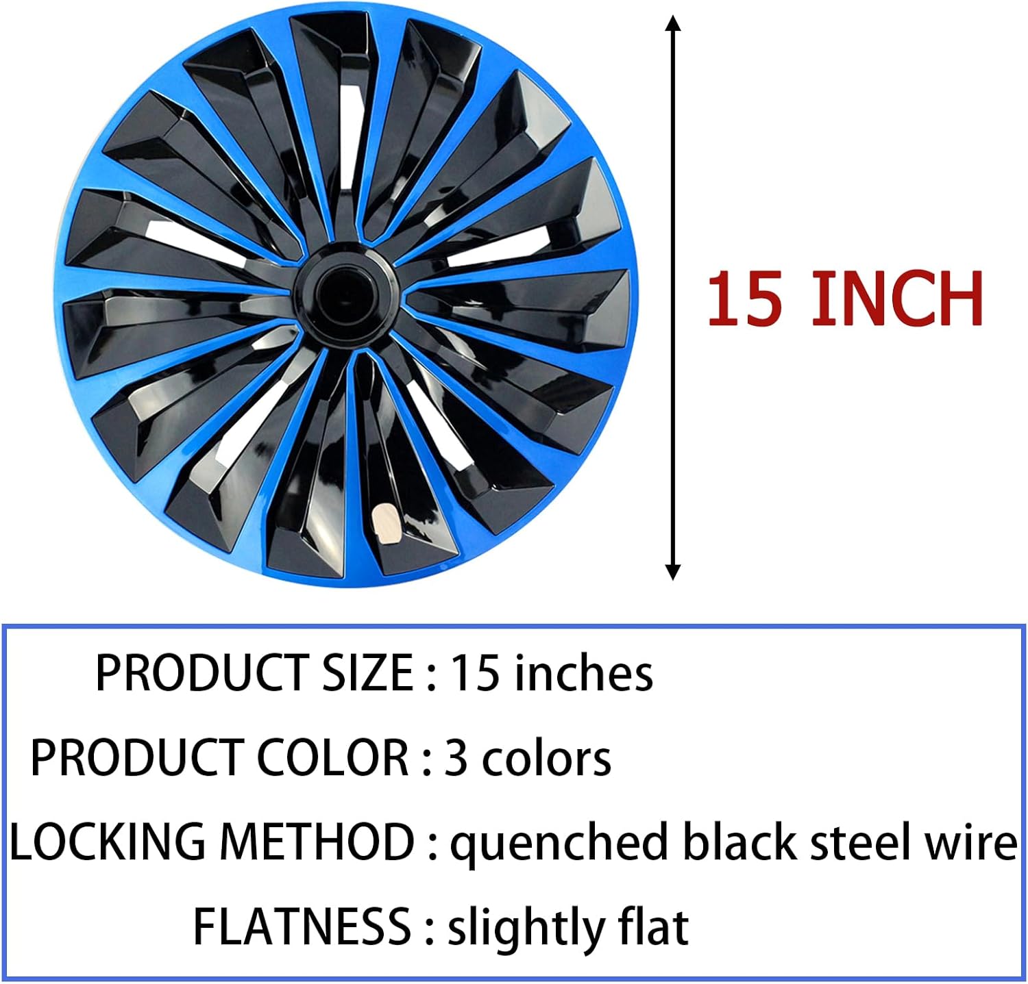ホイールトリム ハブキャップ 4個パック 15インチ スナップホイールカバー プロテクター カーアクセサリー 自動車タイヤ交換用 外